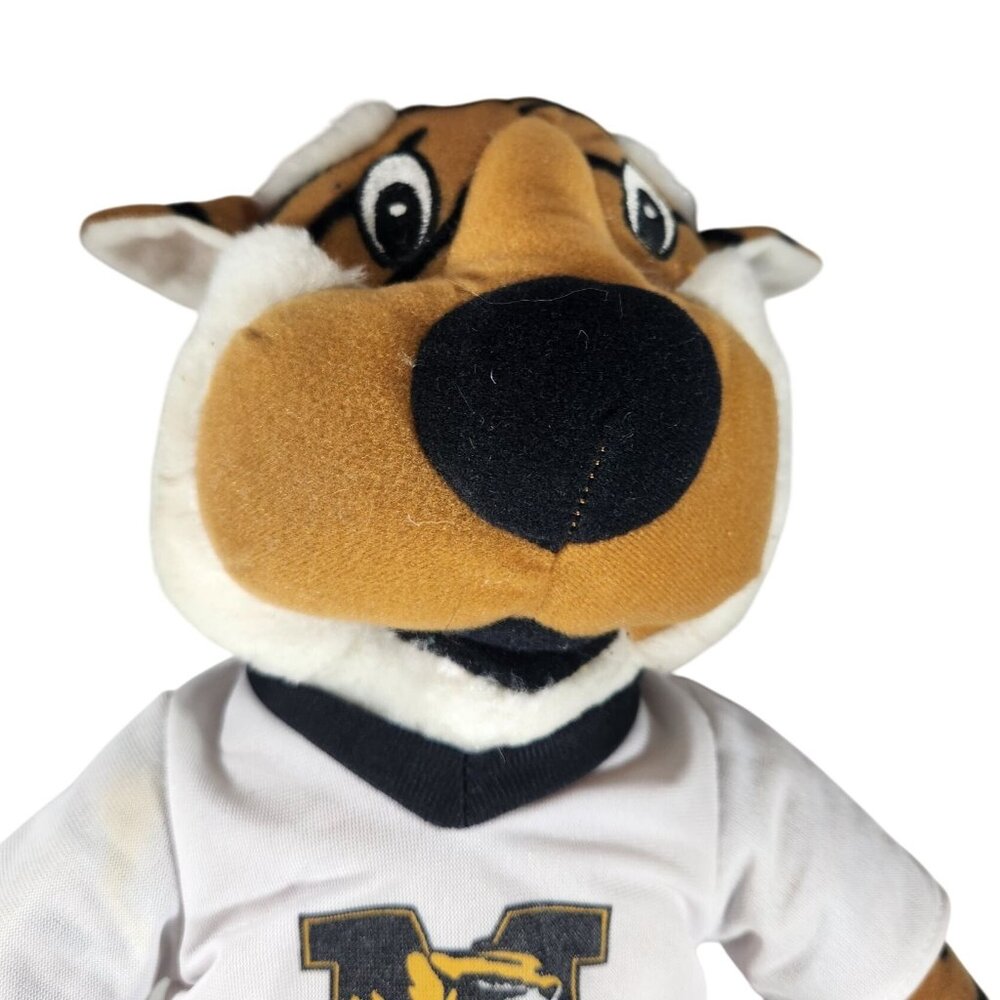 University of Missouri souvenir Truman Mizzou Tiger Mascot Plush Logo Shirt Vtg